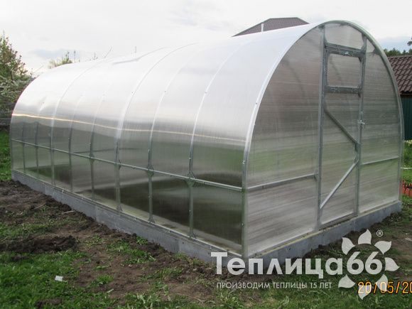 Теплица Рада 3М из поликарбоната, 3х6 м с перегородкой,  (разборная, в коробке, усиленная)